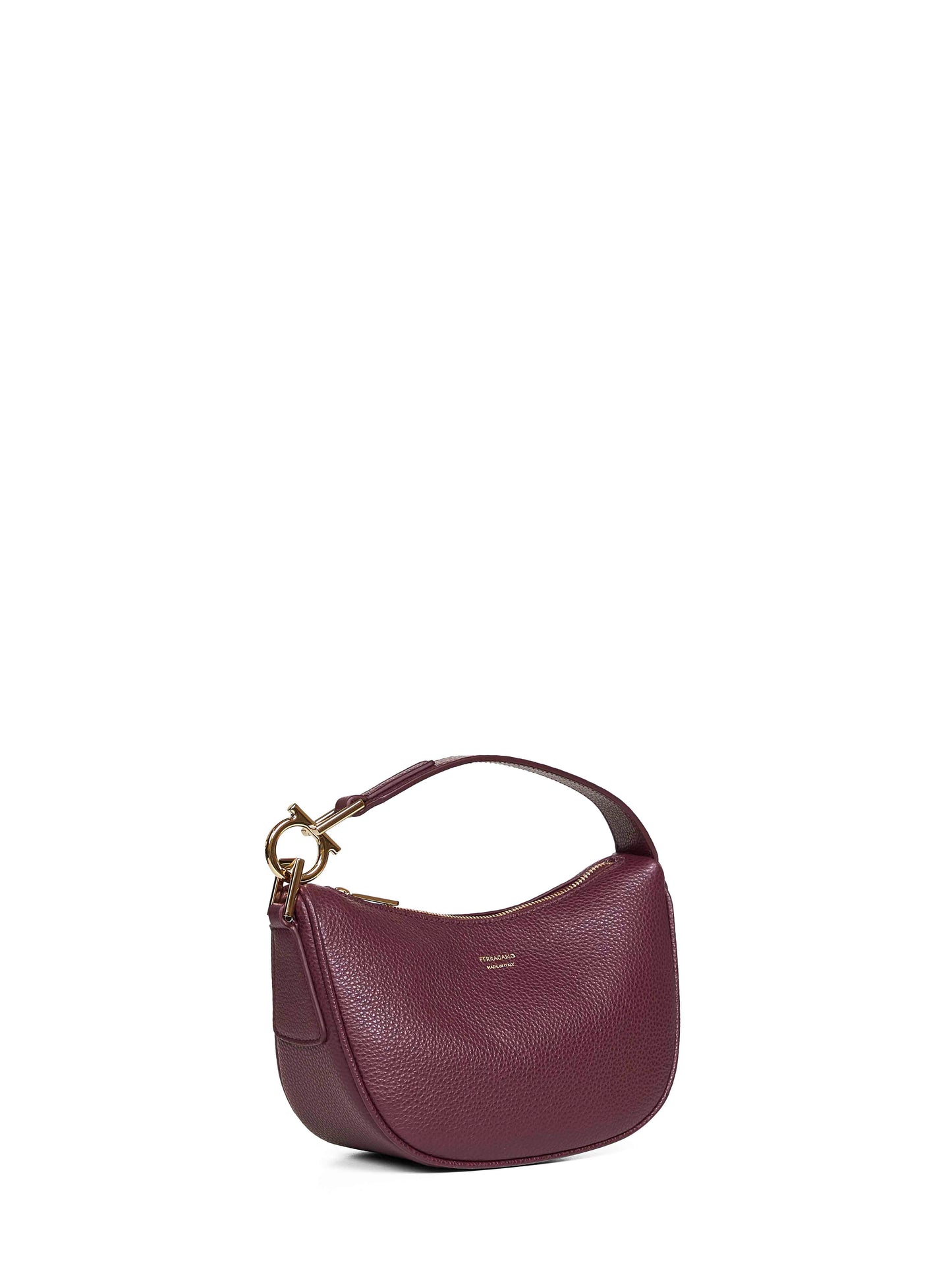 Plum North-South mini hobo top handle bag