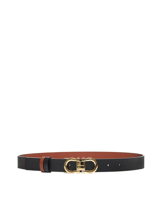 Black Reversible Gancini belt
