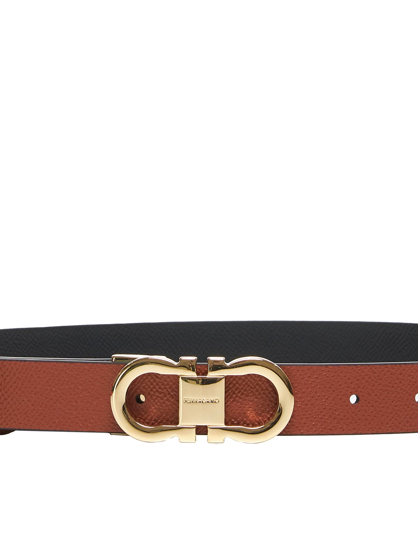 Black Reversible Gancini belt