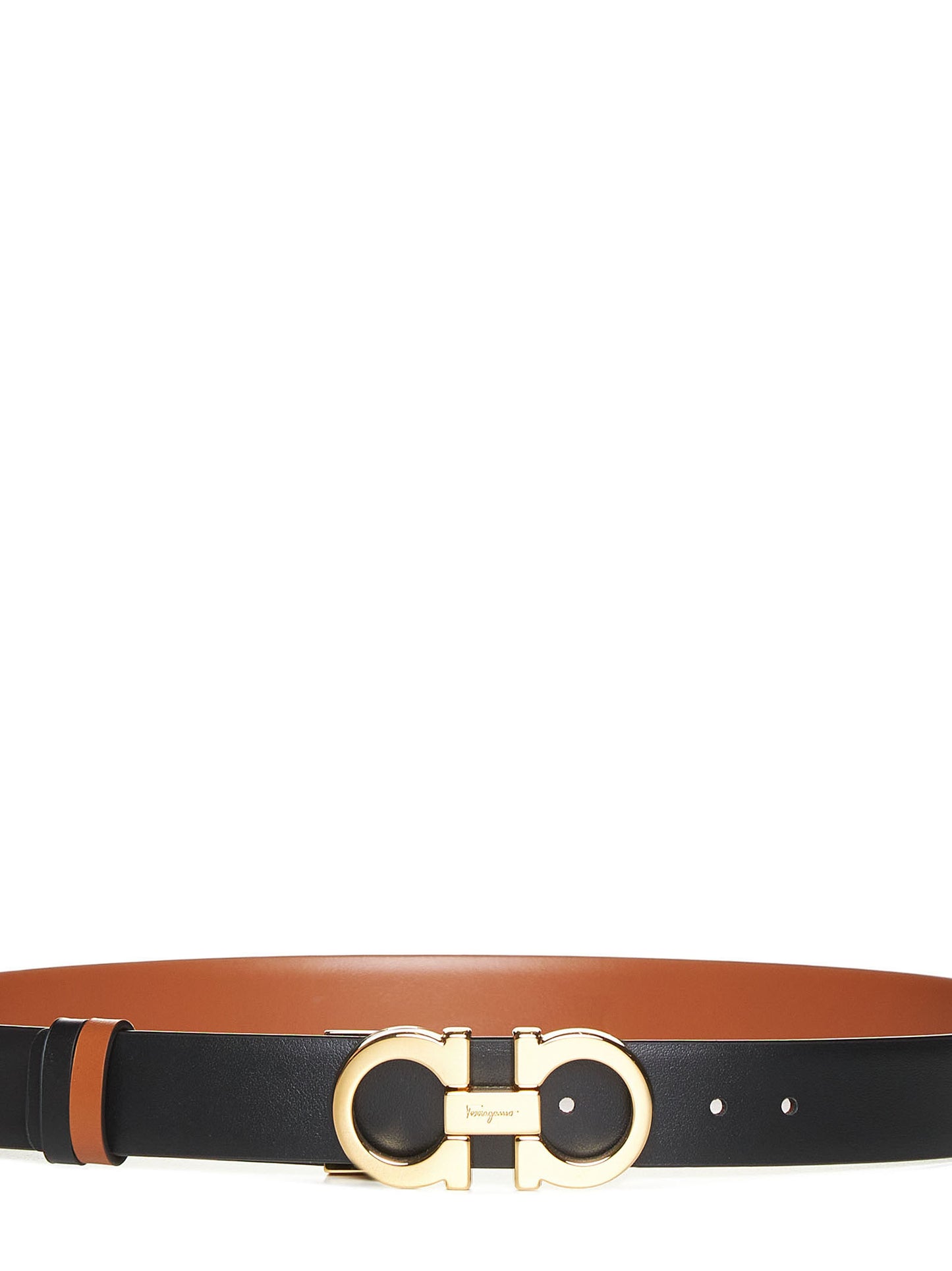 Cintura Gancini in pelle reversibile Ferragamo