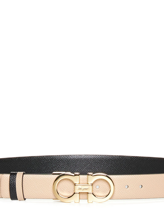 Gancini reversible leather belt by Ferragamo