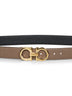 Caraway seed leather Gancini reversible belt