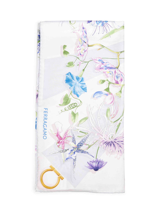 Gaia print silk scarf