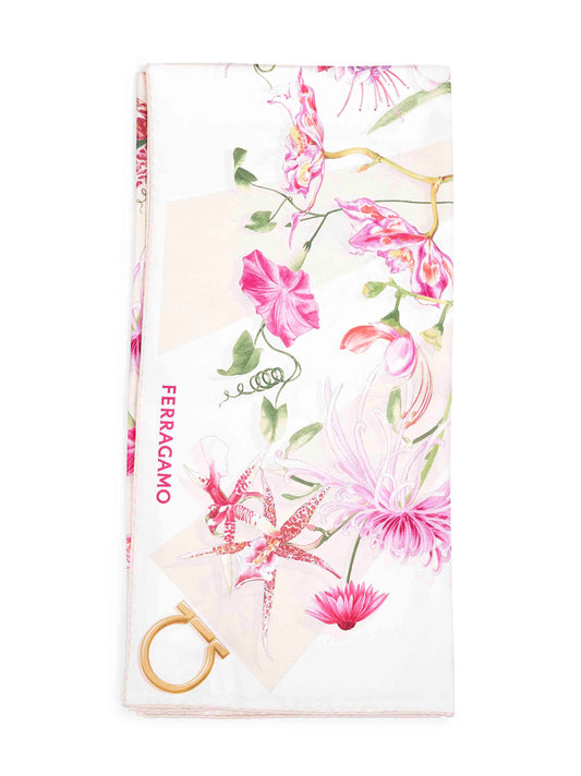 Gaia print silk scarf