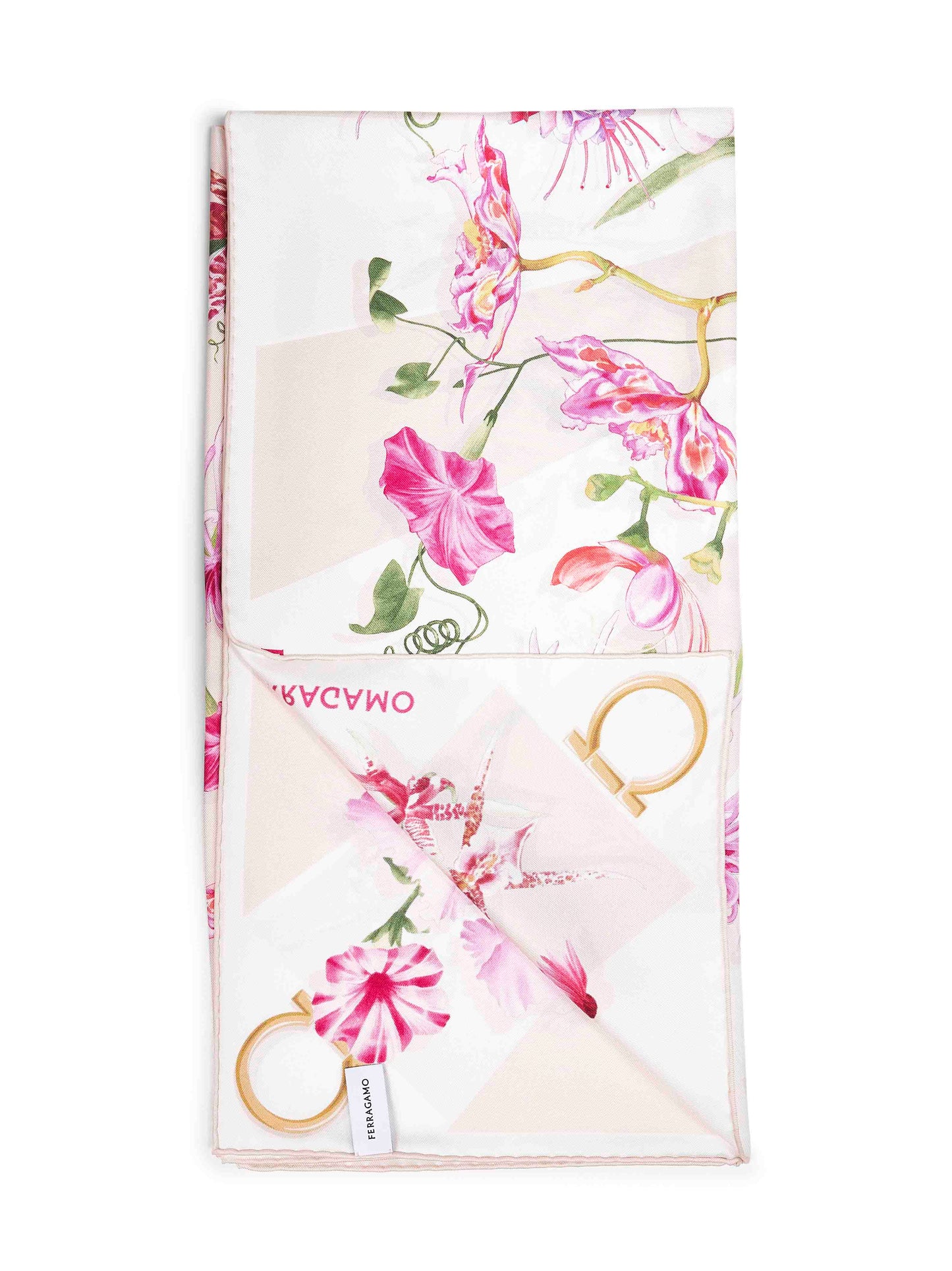 Gaia print silk scarf