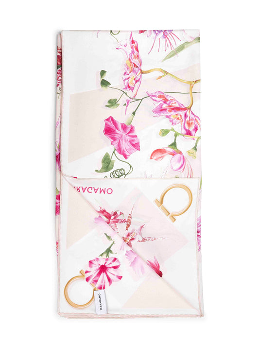 Gaia print silk scarf