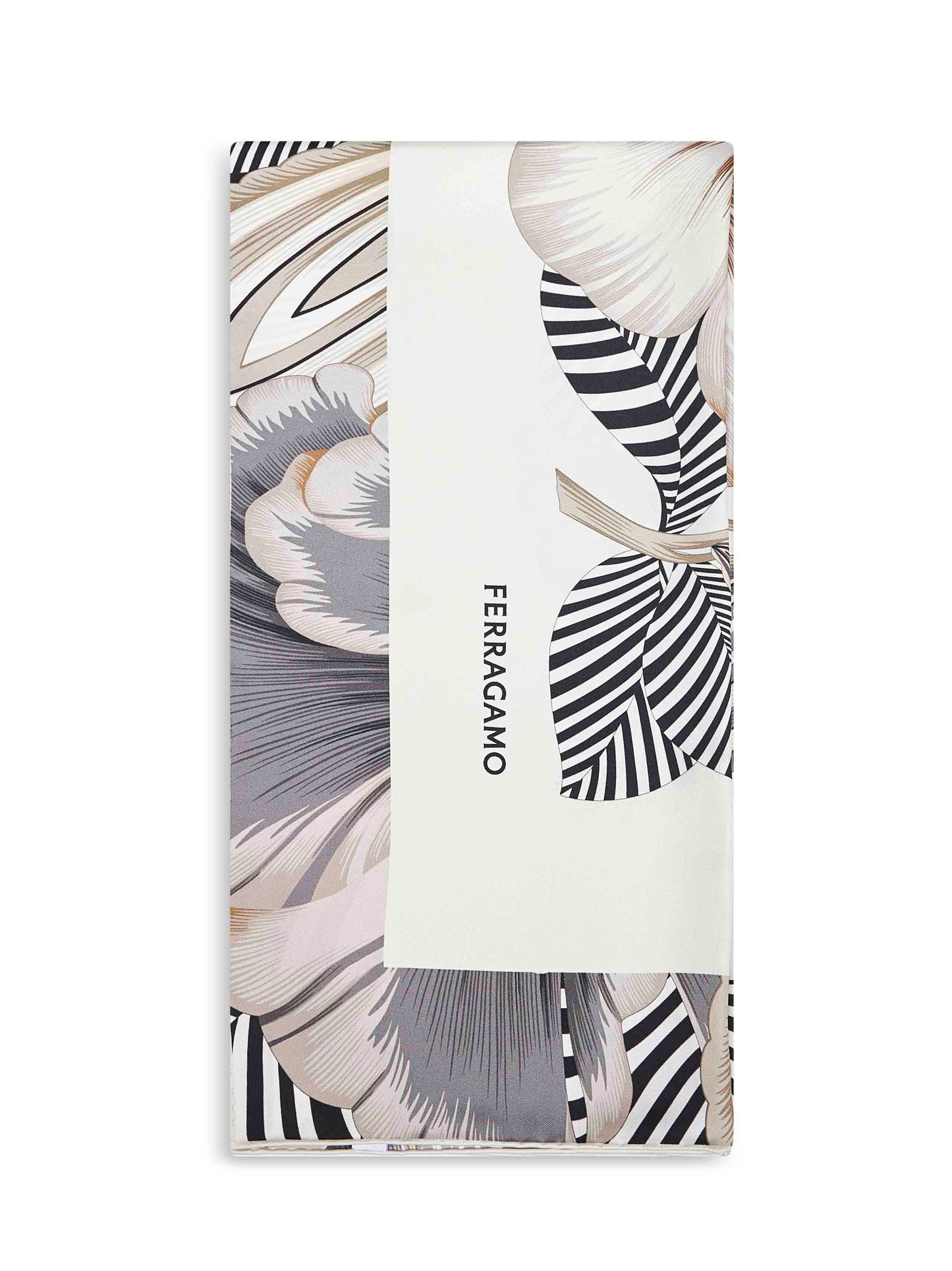 Foulard in twill di seta stampa Brezza