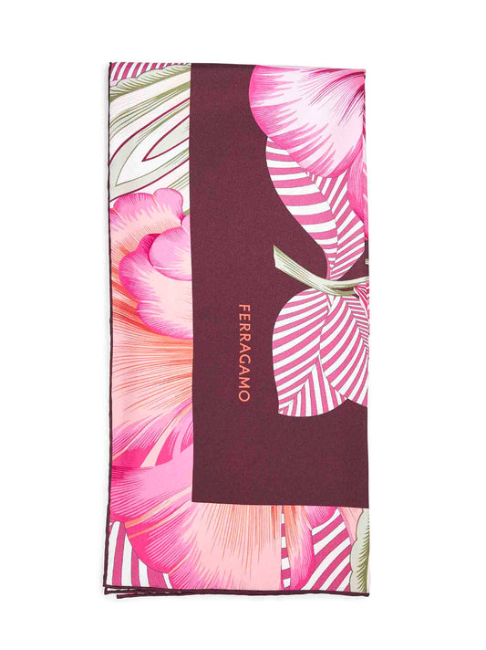 Brezza print silk twill scarf