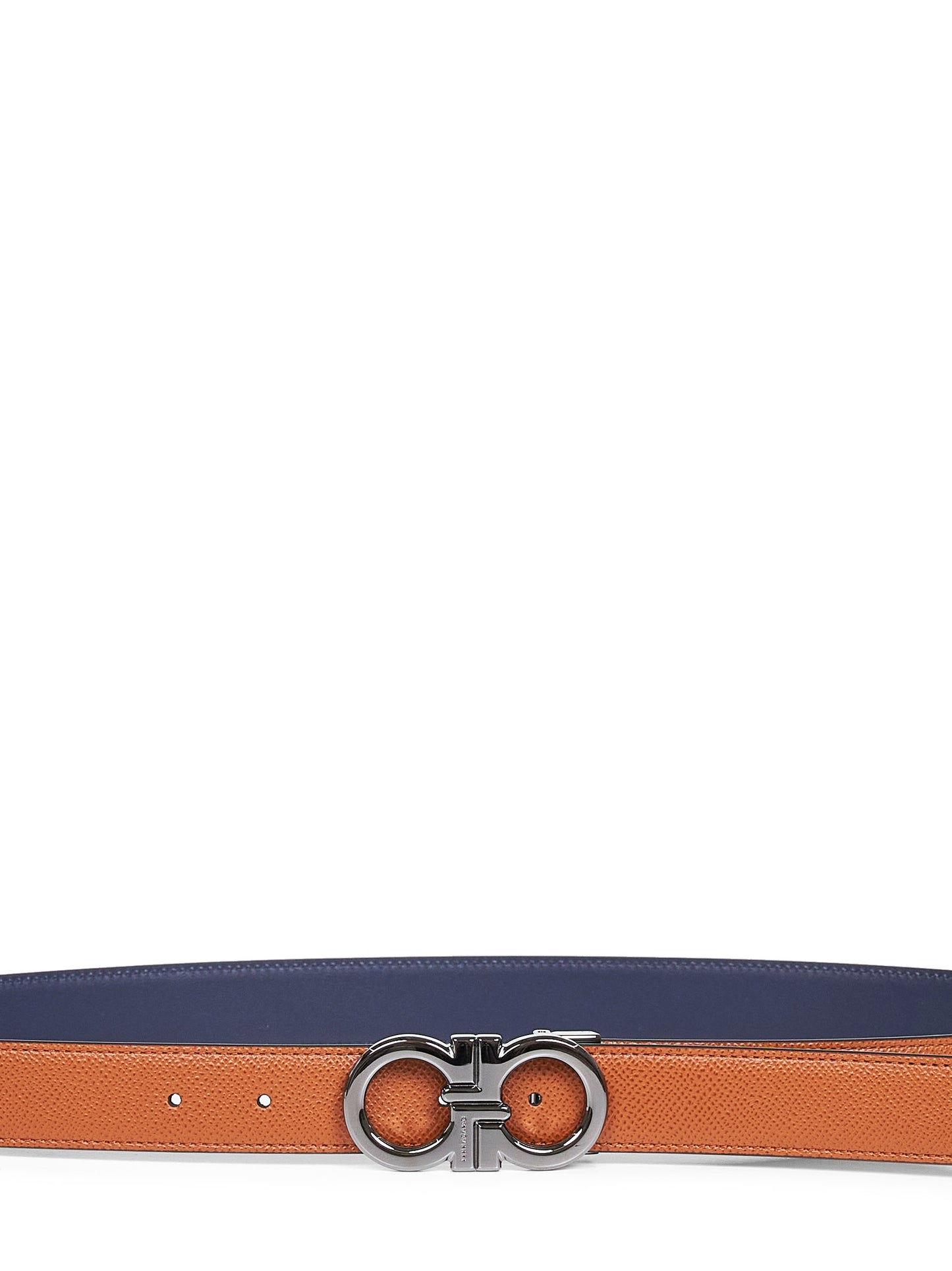 Two-tone Gancini reversible belt