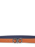 Two-tone Gancini reversible belt