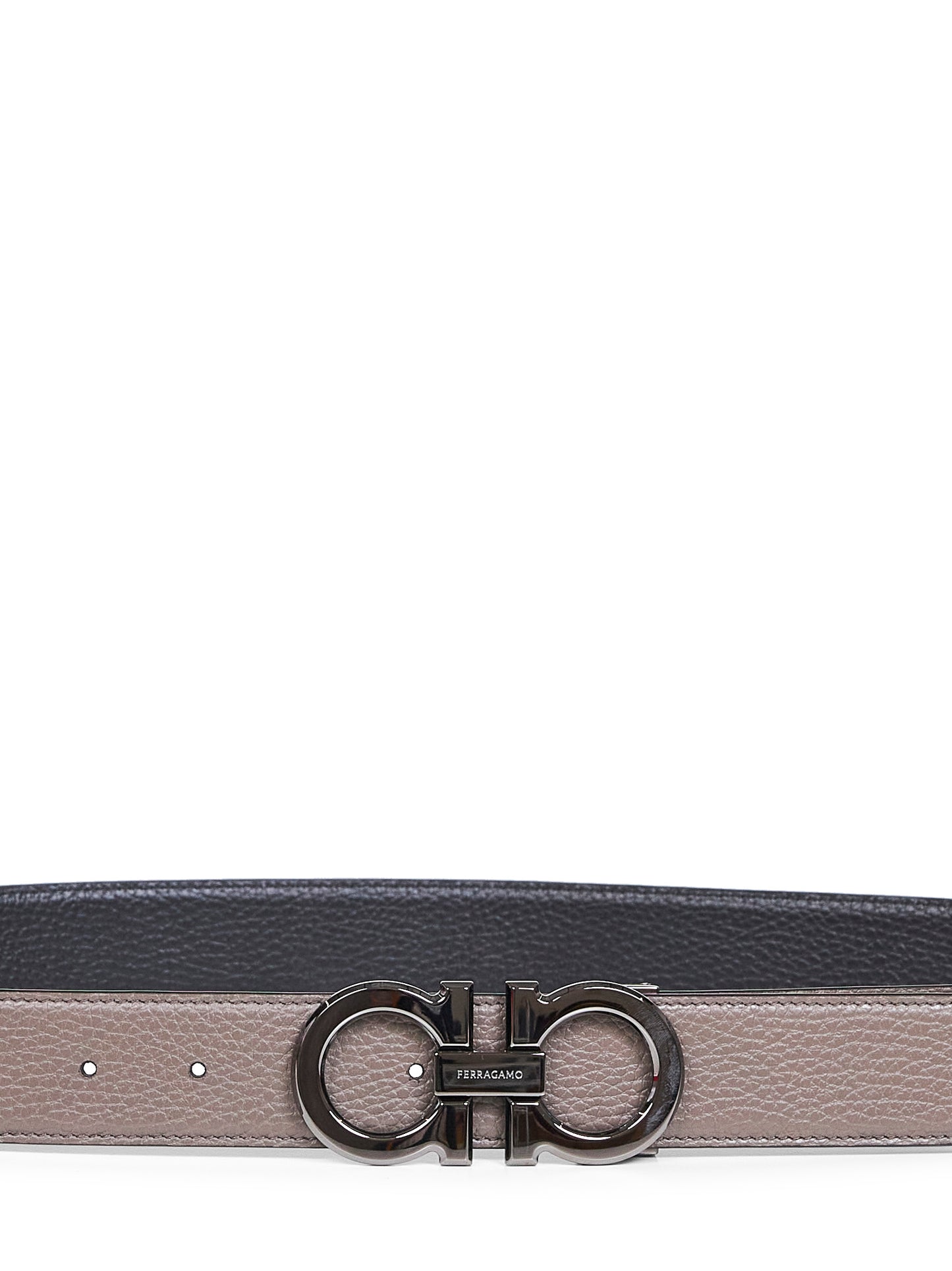 Two-tone Gancini reversible belt