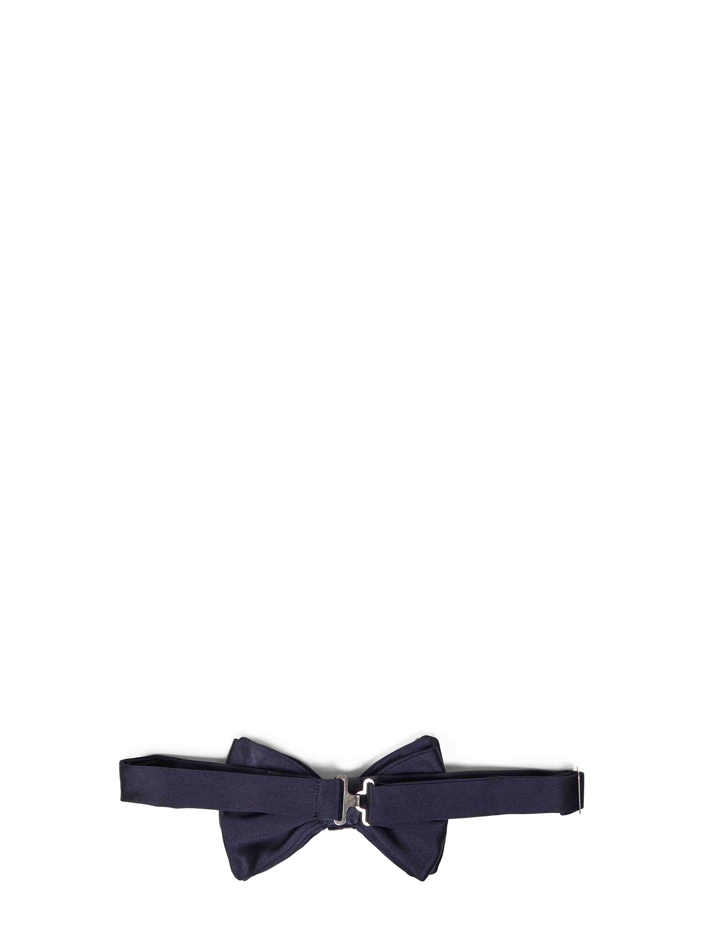Midnight blue silk twill pre-tied bow tie