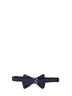 Midnight blue silk twill pre-tied bow tie