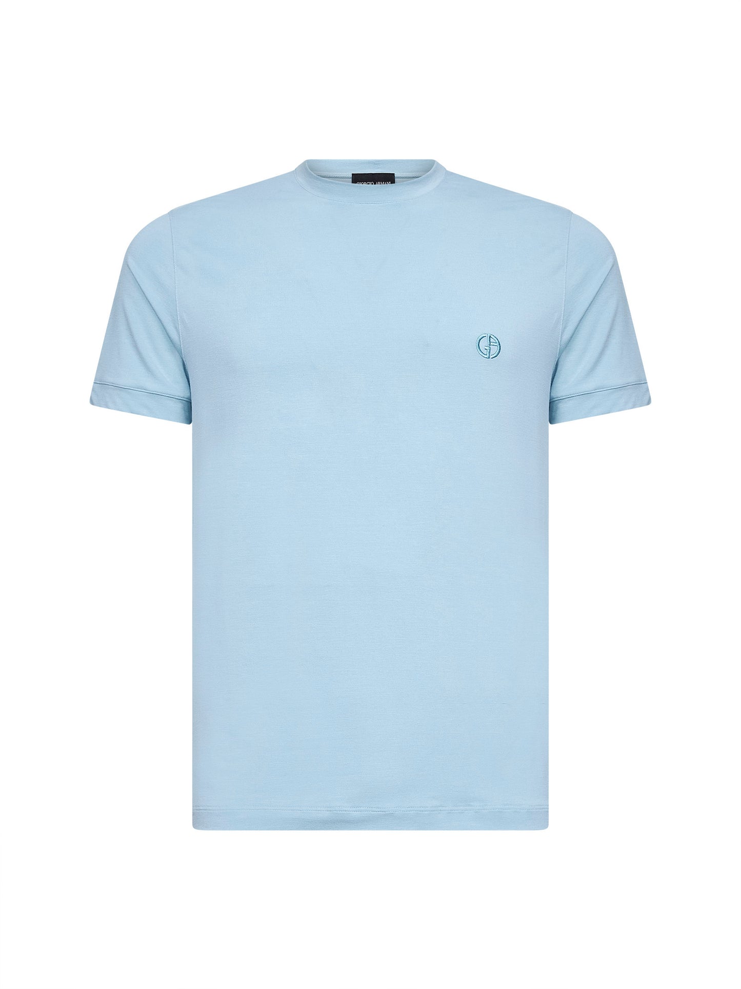 Light blue ASV stretch viscose jersey T-shirt