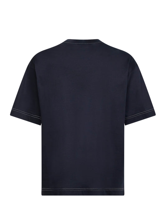 Blue cotton interlock Denim Collection T-shirt