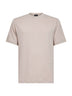 Beige ASV embossed viscose blend T-shirt