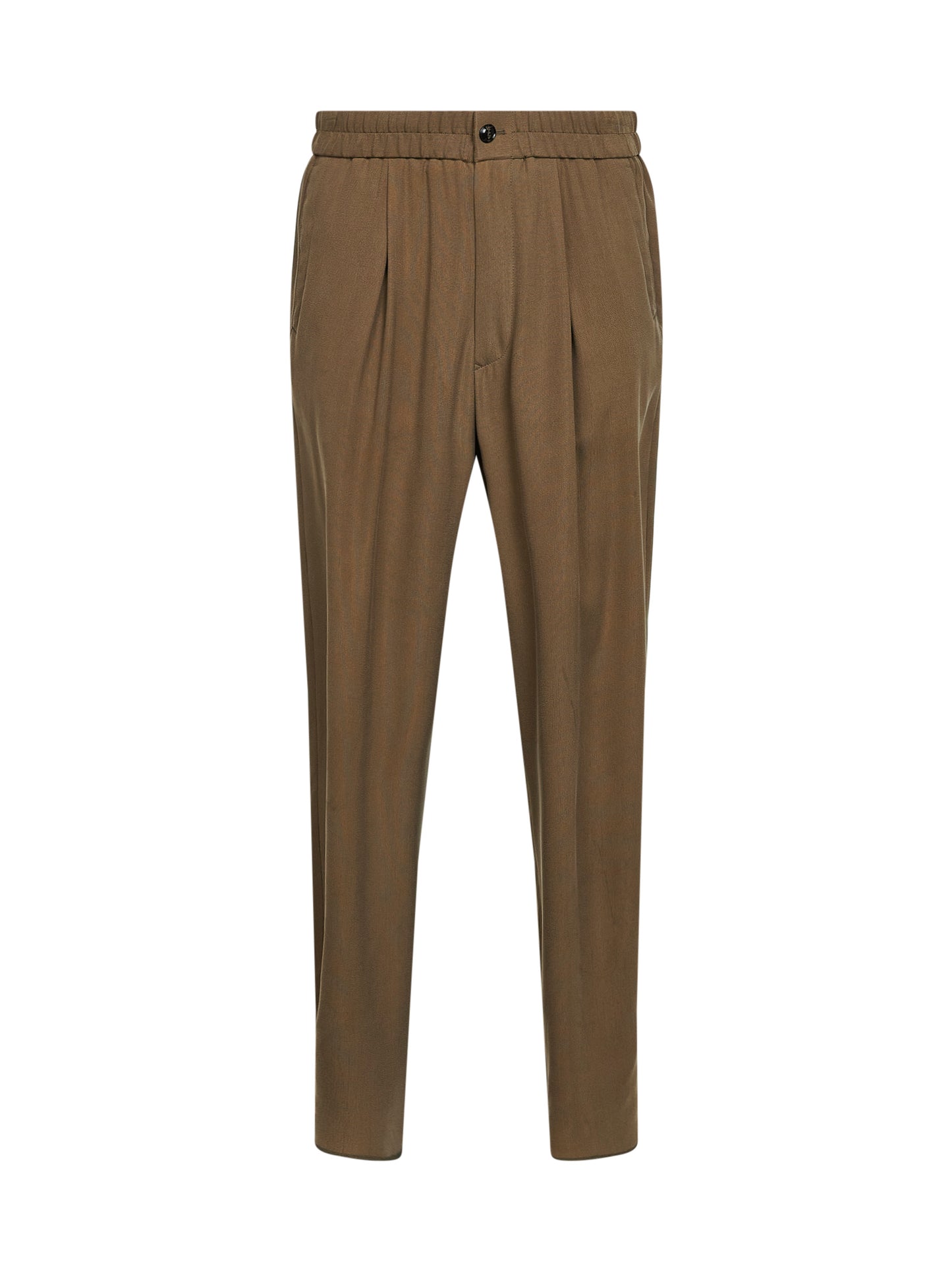 Green ASV cupro natté one-pleat trousers