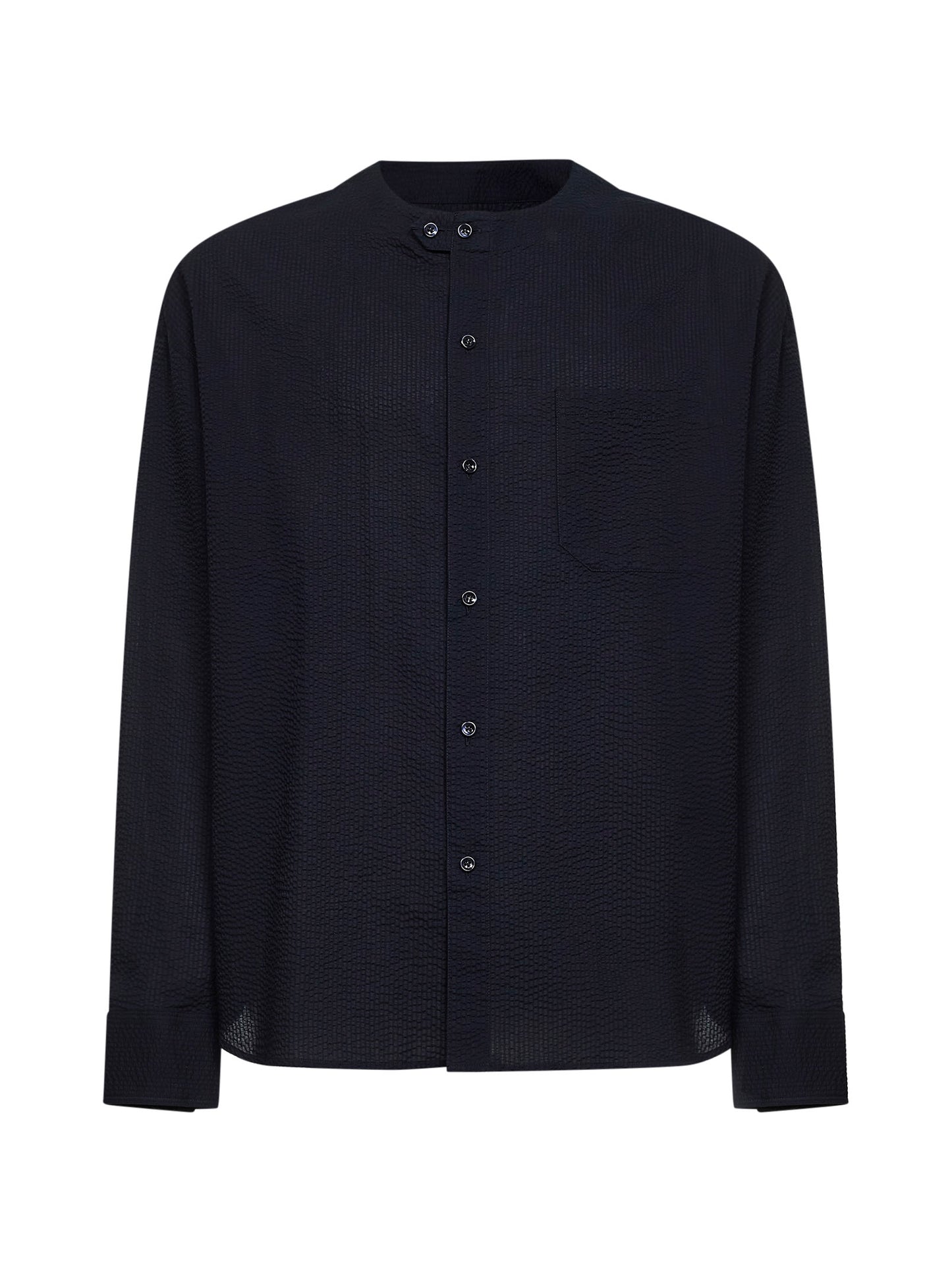 Blue ASV cotton seersucker shirt