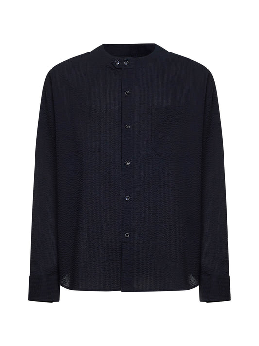 Camicia in seersucker di cotone ASV blu