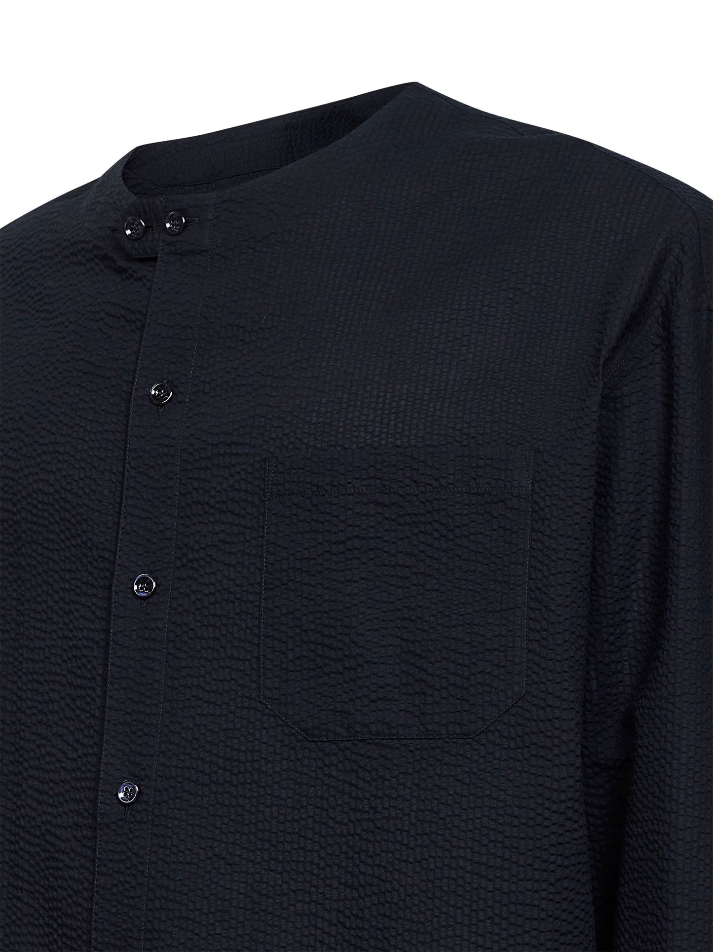 Blue ASV cotton seersucker shirt