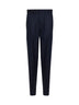 Blue chevron wool and cashmere trousers