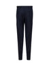 Blue chevron wool and cashmere trousers
