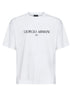 Ivory cotton interlock jersey T-shirt