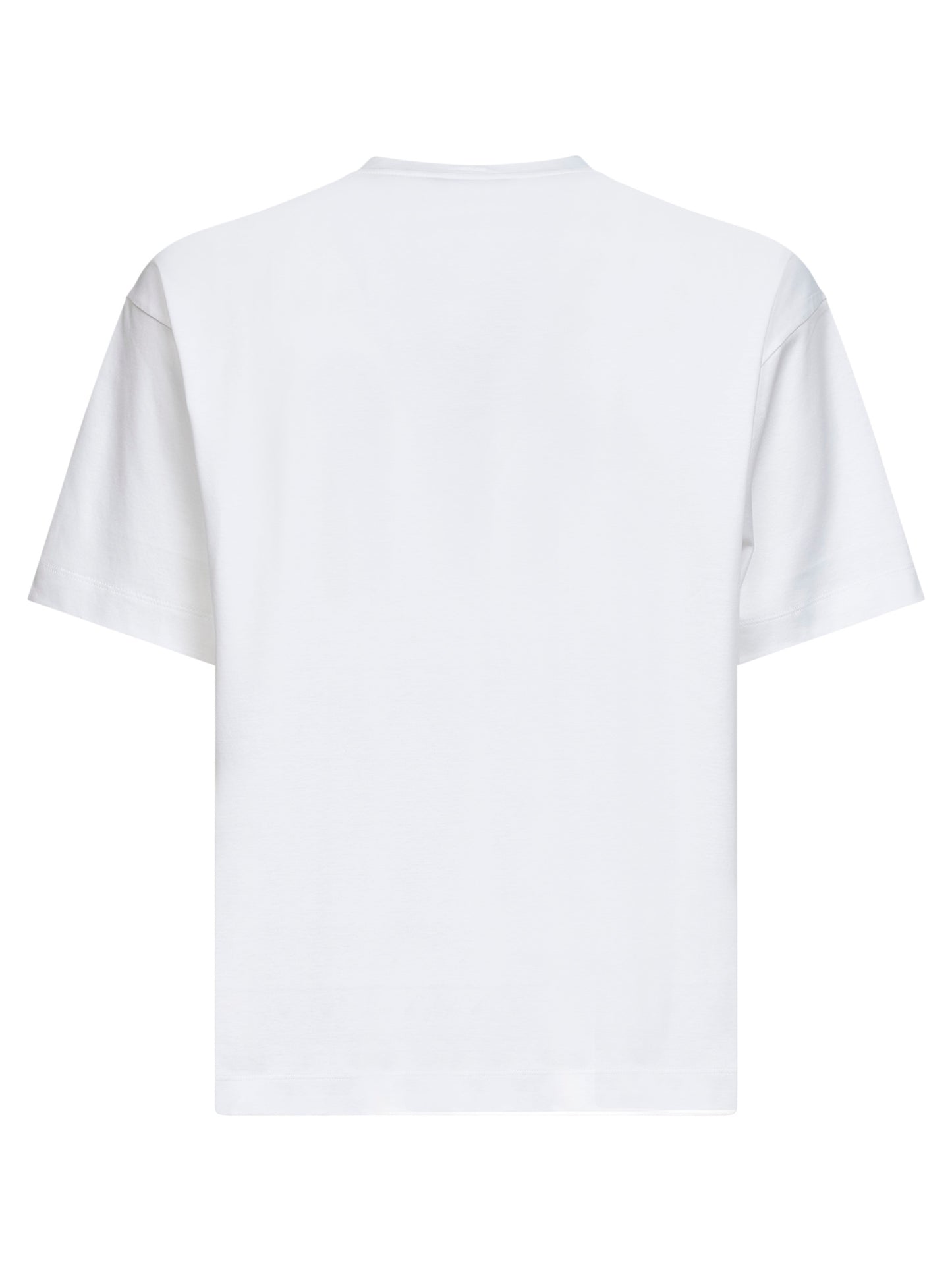 Ivory cotton interlock jersey T-shirt