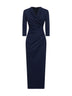 Abito longuette in misto viscosa punto Milano ASV blu