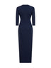 Abito longuette in misto viscosa punto Milano ASV blu