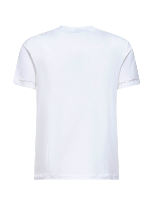 White stretch viscose jersey Icon T-shirt