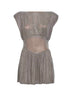 Silver crystal gathered mini dress