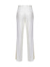 White virgin wool flared trousers
