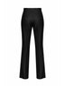 Black virgin wool flared trousers