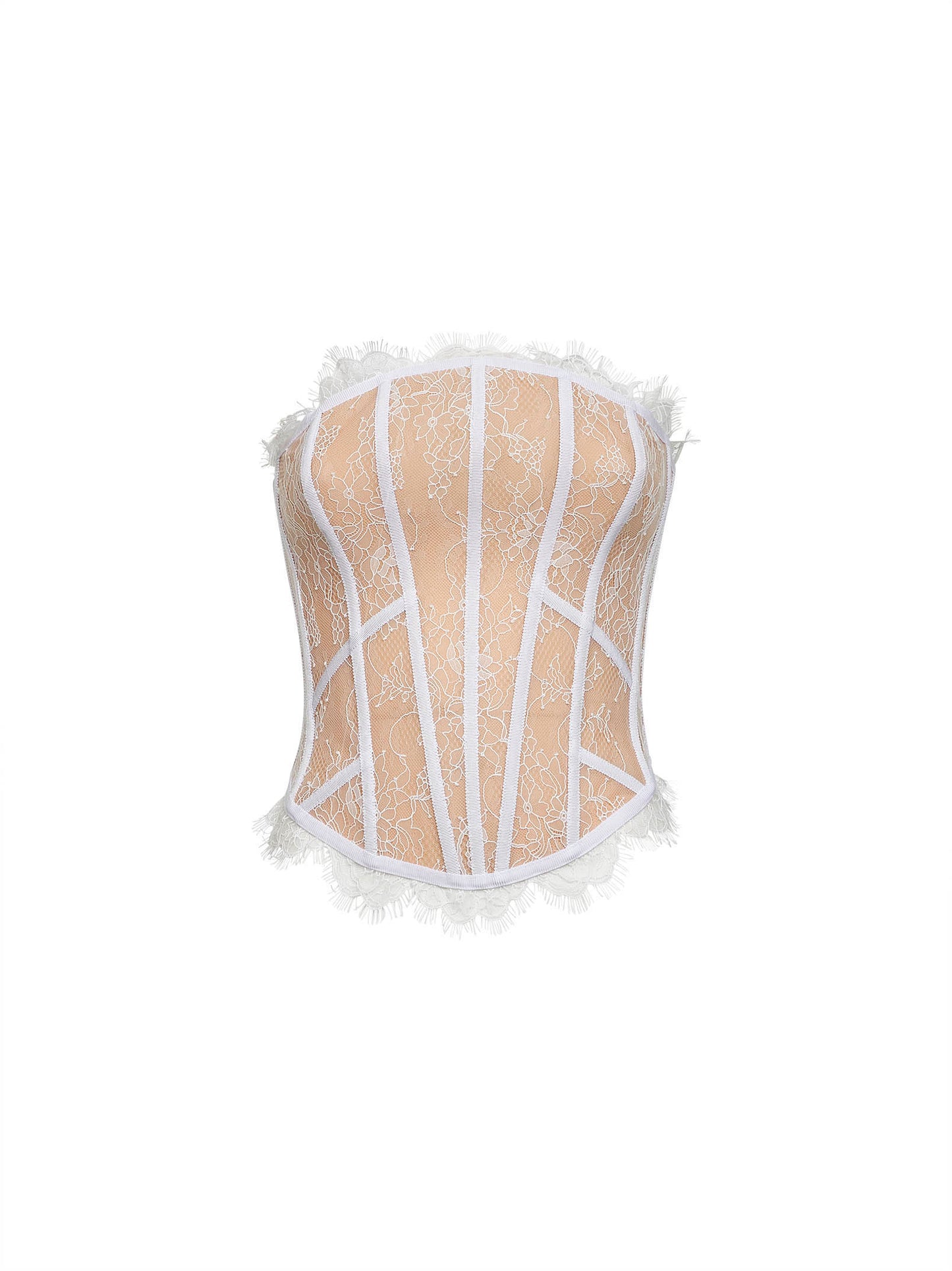 White lace bustier top