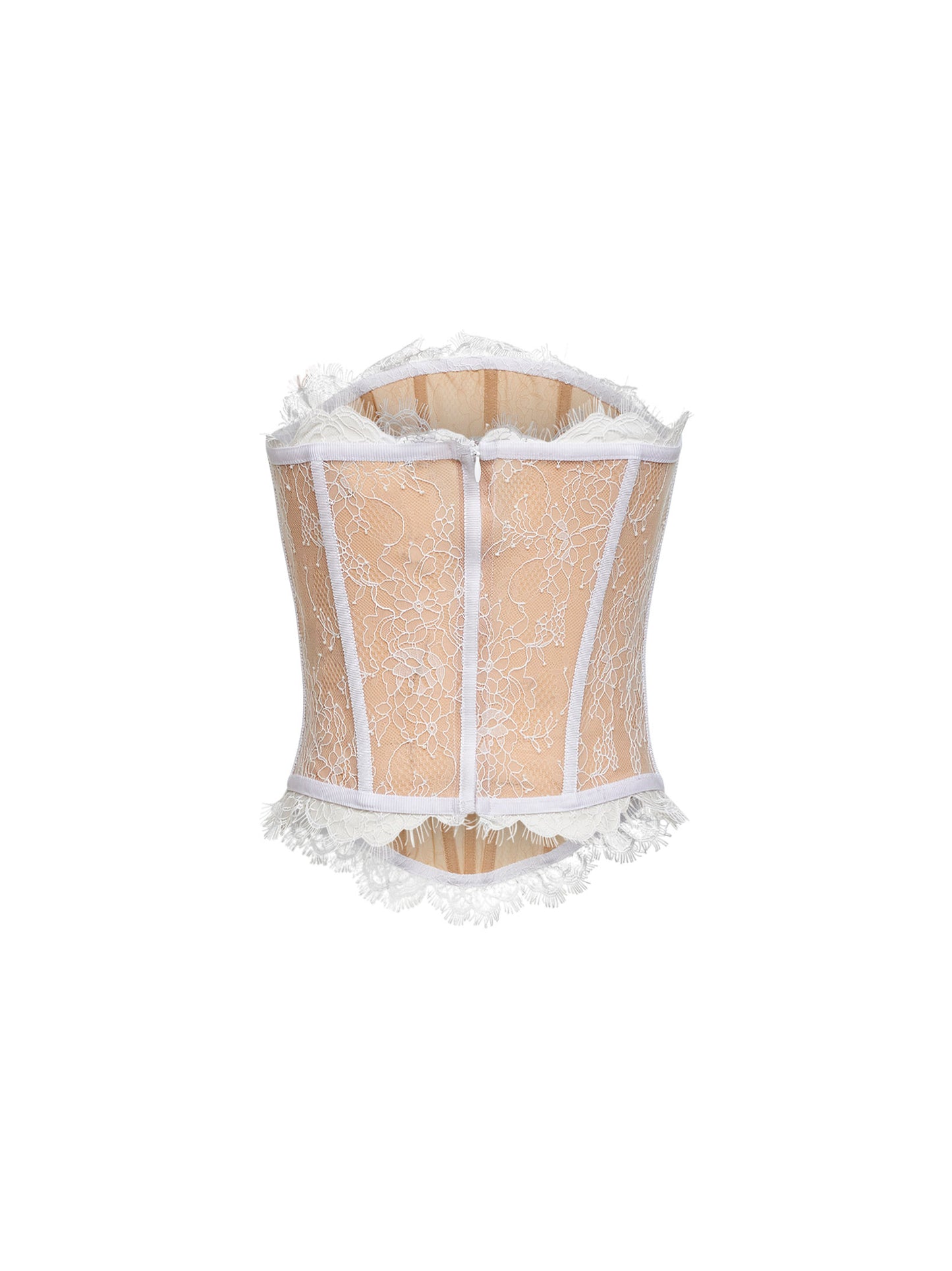 White lace bustier top