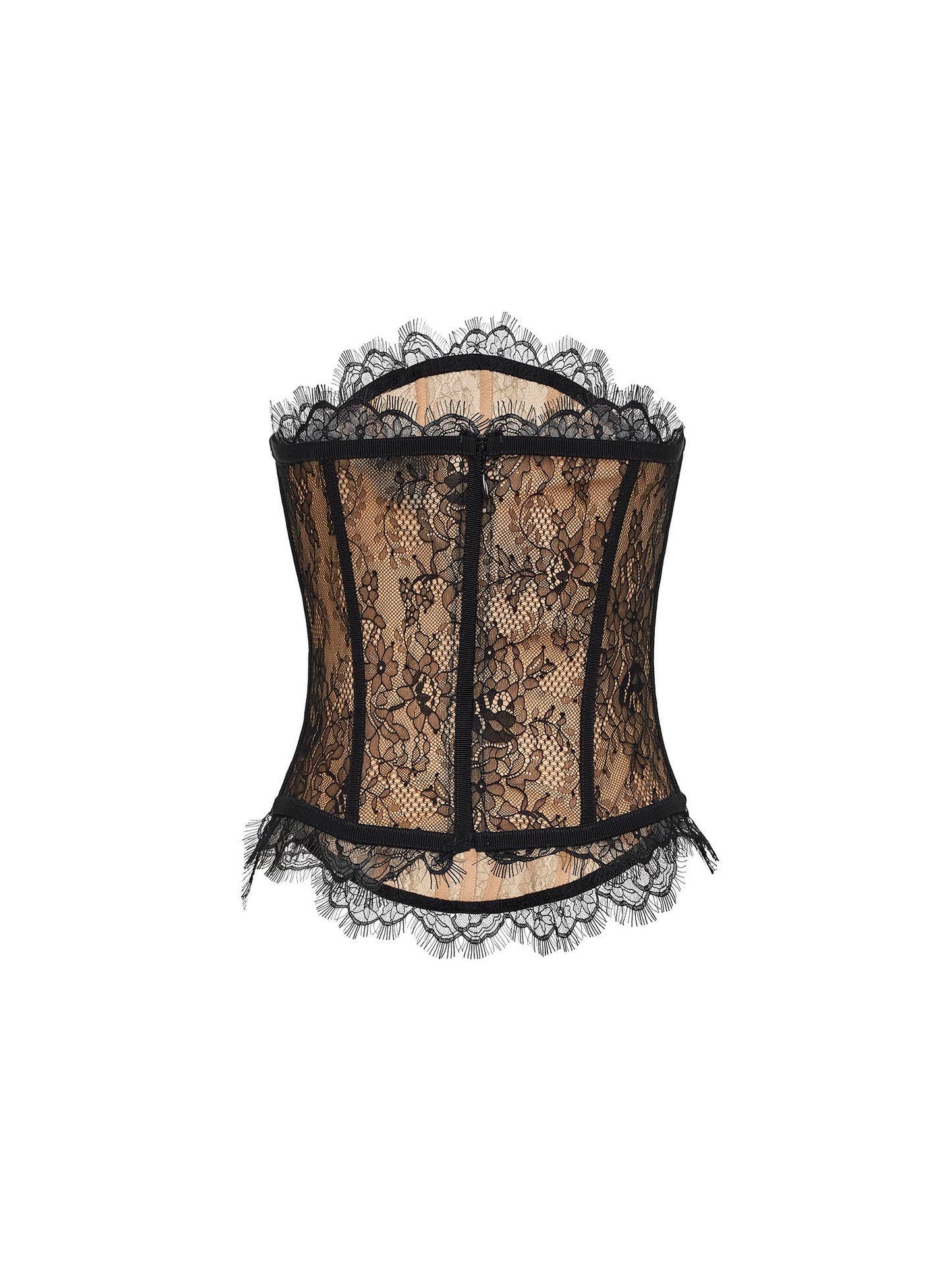 Black lace bustier top