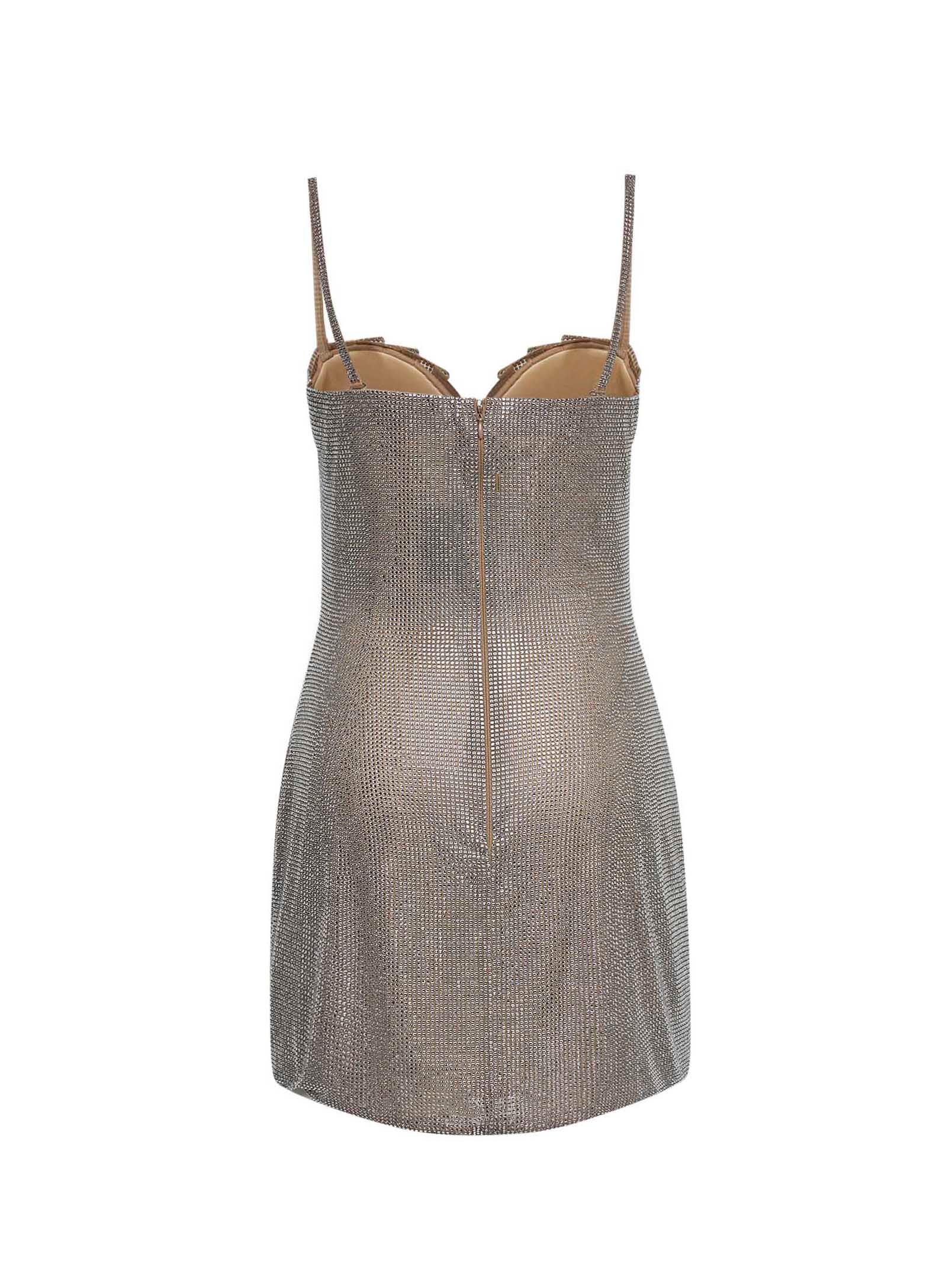 giuseppe di morabito silver dress Giuseppe Di Morabito Woman Long Dress Studded With Crystals Camel 44