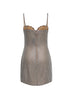 Miniabito bustier in cristalli argento
