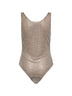 Body in tulle con cristalli argento
