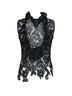 Top asimmetrico in pizzo nero