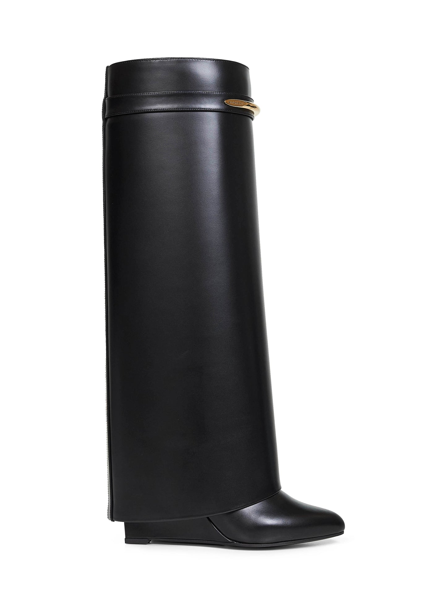 Stivali al ginocchio Shark Pinch in pelle nera