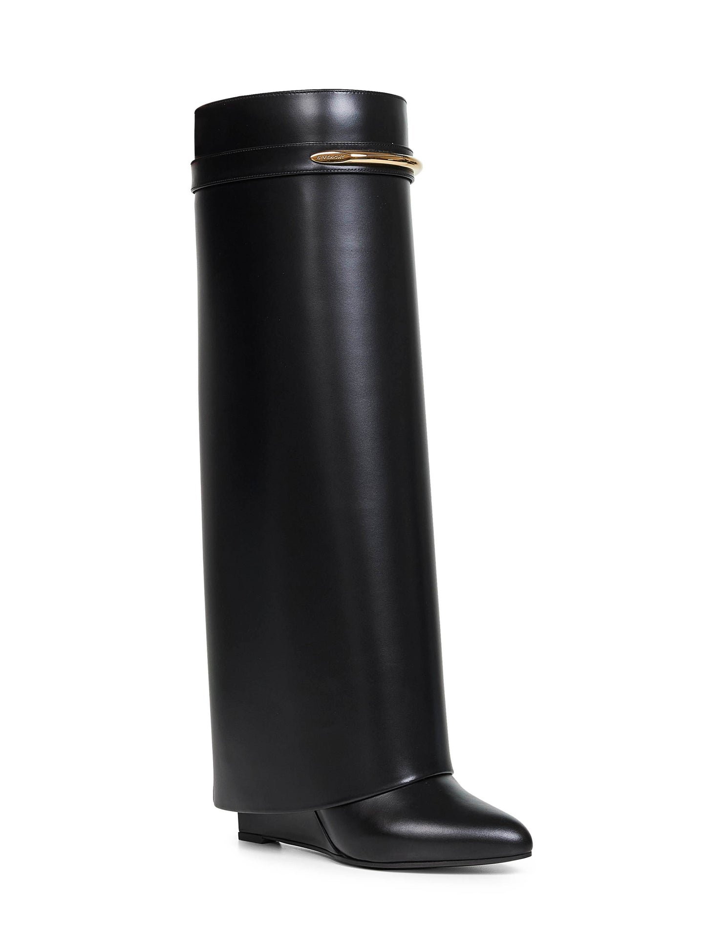Stivali al ginocchio Shark Pinch in pelle nera