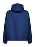 Navy blue polyfaille hooded windbreaker