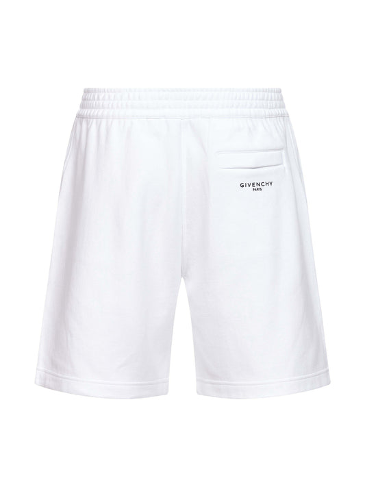 Bermuda Couture Seam in cotone garzato bianco