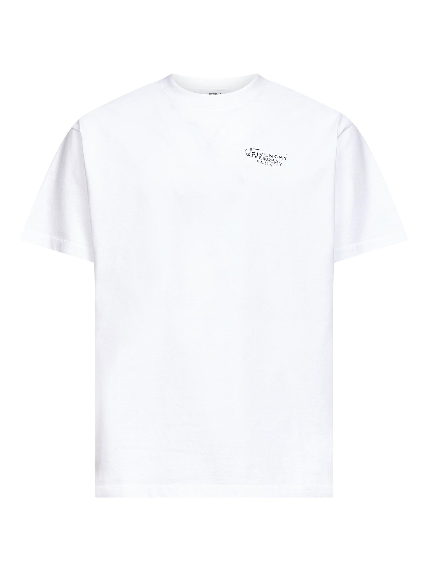 White GIVENCHY Stamp print T-shirt<BR/>