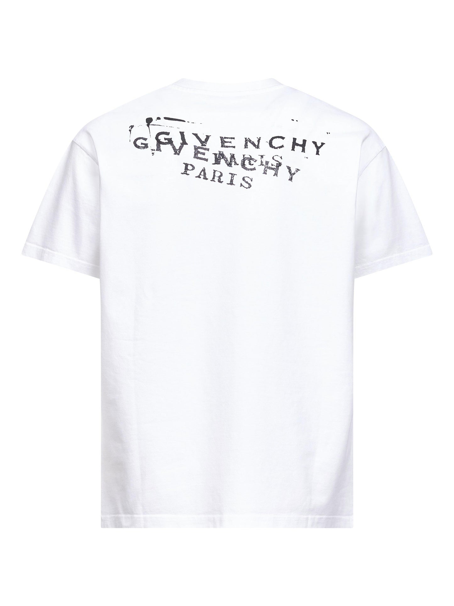 White GIVENCHY Stamp print T-shirt<BR/>