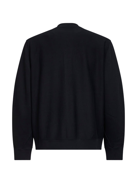 Black Couture Seam embroidered bomber jacket