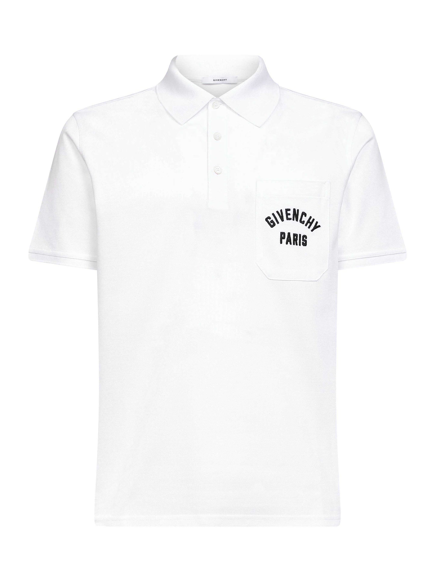 White cotton piqué GIVENCHY Paris polo shirt