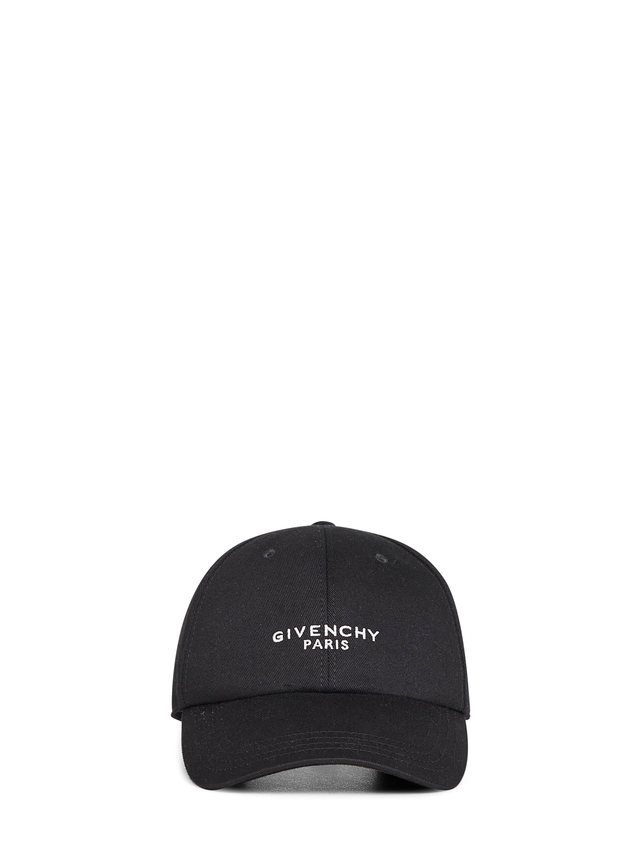 Black cotton twill GIVENCHY Paris cap – Daniello.com